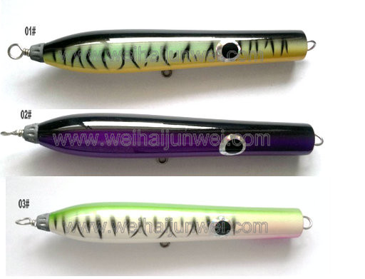 China lure manufatory 60g 16cm wooden bait hard bait big game popper bait trolling fishing lure supplier