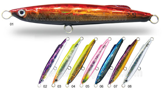 China New design best sale 30g 8cm lead metal jig fishing lure color could be customized supplier