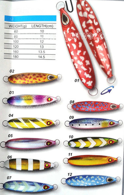 China New design 60g~180g   best sale lead metal jig fishing lure supplier