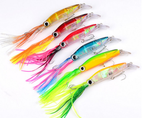 China ABS octopus squid jig fishing lure crank bait hook shrimp tackle with 1/0# hook supplier