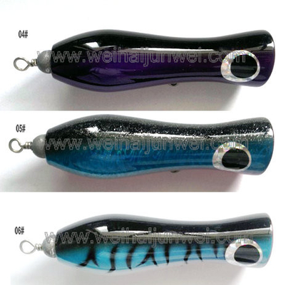 Best sale 55g 12cm wooden bait hard bait trolling fishing lure supplier