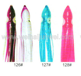 Soft squid skirt fishing lure color: 122#~152# size:3"~15" supplier
