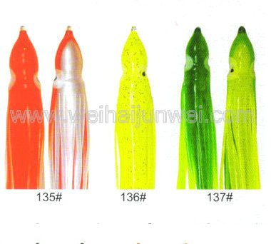 Soft squid skirt fishing lure color: 122#~152# size:3"~15" supplier