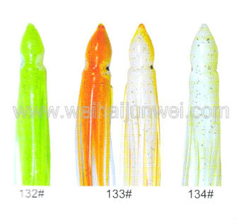 Soft squid skirt fishing lure color: 122#~152# size:3"~15" supplier