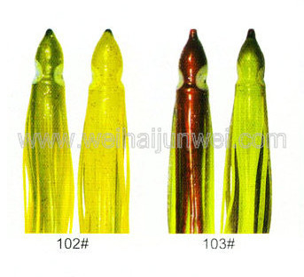 Best quality Soft squid skirt fishing lure color: 96#~120# size:3&quot;~15&quot; supplier