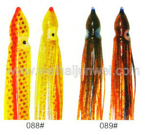 Soft squid skirt fishing lure  size:3&quot;~15&quot; color: 81#~92# supplier