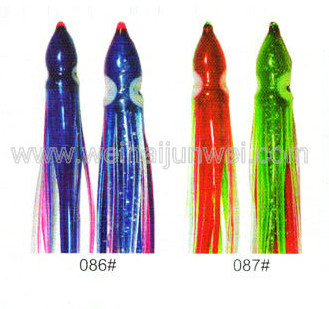 Soft squid skirt fishing lure  size:3&quot;~15&quot; color: 81#~92# supplier