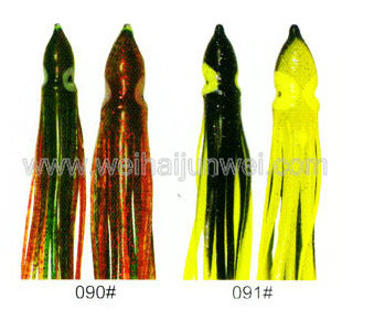 Soft squid skirt fishing lure  size:3&quot;~15&quot; color: 81#~92# supplier