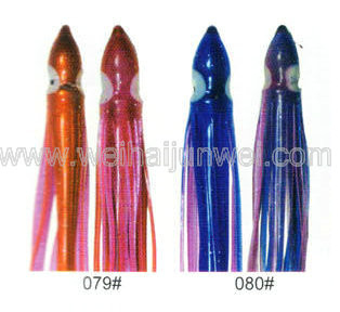 Soft squid skirt fishing lure color: 68#~80# size:3&quot;~15&quot; supplier