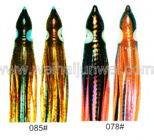 Soft squid skirt fishing lure color: 68#~80# size:3&quot;~15&quot; supplier