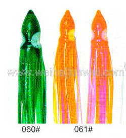Soft squid skirt fishing lure color: 56#~67# size:3&quot;~15&quot; supplier