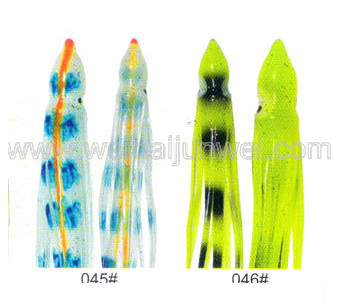 Soft squid skirt fishing lure color: 45#~55# size:3"~15" supplier