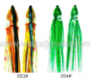 Soft squid skirt fishing lure color: 45#~55# size:3"~15" supplier