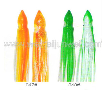 Soft squid skirt fishing lure color: 45#~55# size:3"~15" supplier