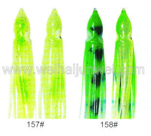 Best sale Soft squid skirt fishing lure color: 155#~330# size:3"~15" supplier