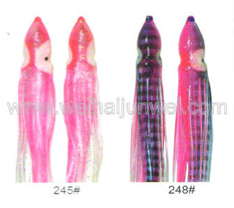 Best sale Soft squid skirt fishing lure color: 155#~330# size:3"~15" supplier