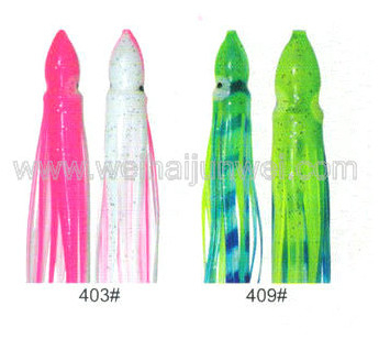 Soft squid skirt fishing lure color: 332#~409# size:3"~15" supplier