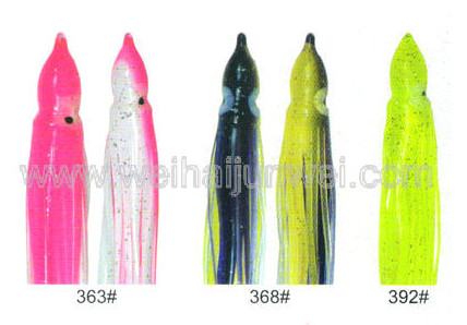 Soft squid skirt fishing lure color: 332#~409# size:3"~15" supplier