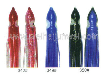 Soft squid skirt fishing lure color: 332#~409# size:3"~15" supplier