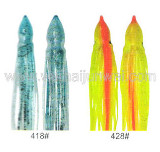 Soft squid skirt fishing lure color: 414#~660# size:3"~15" supplier