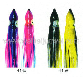 Soft squid skirt fishing lure color: 414#~660# size:3"~15" supplier