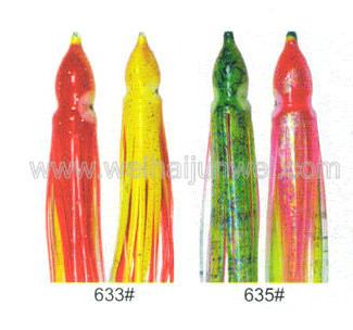 Soft squid skirt fishing lure color: 414#~660# size:3"~15" supplier