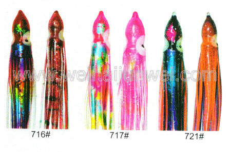 Best sale Soft squid skirt fishing lure color: 664#~797# size:3&quot;~15&quot; supplier