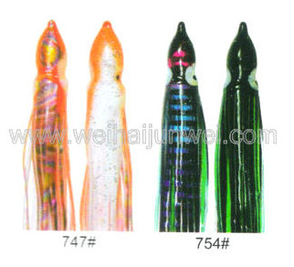 Best sale Soft squid skirt fishing lure color: 664#~797# size:3&quot;~15&quot; supplier