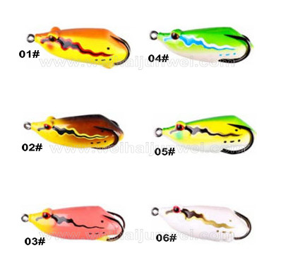 best sale new 55mm 12g stainless steel hook soft narrow mouth frog supplier