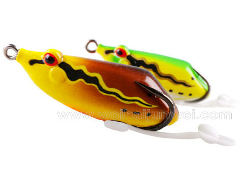 best sale new 55mm 12g stainless steel hook soft narrow mouth frog supplier