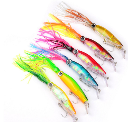 ABS octopus squid jig fishing lure crank bait hook shrimp tackle with 1/0# hook supplier