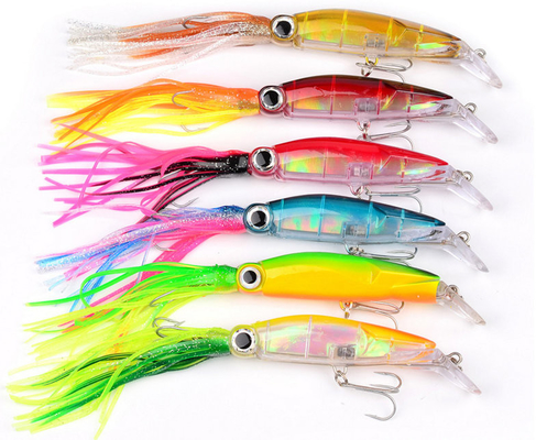 ABS octopus squid jig fishing lure crank bait hook shrimp tackle with 1/0# hook supplier