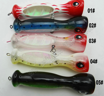 2017 New style 13cm 48g popper wooden fishing lure popper hard lure trolling lure supplier