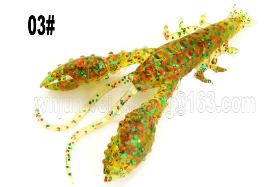 2017 New  best sale 9.5cm/8g  5 kinds colors artifical soft shrimp fishing lure supplier