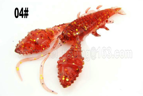 2017 New  best sale 9.5cm/8g  5 kinds colors artifical soft shrimp fishing lure supplier
