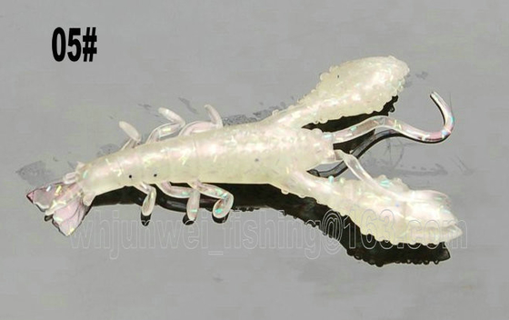 2017 New  best sale 9.5cm/8g  5 kinds colors artifical soft shrimp fishing lure supplier