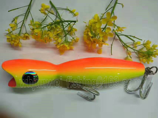 new 20cm/110g best sale wooden popper fishing hard lure popper bait/saltwater/trolling lure supplier