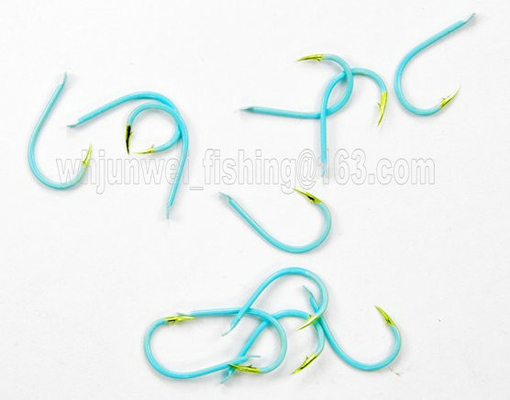 Gold , black,silver, blue,brown Muti-colors fishing hooks supplier