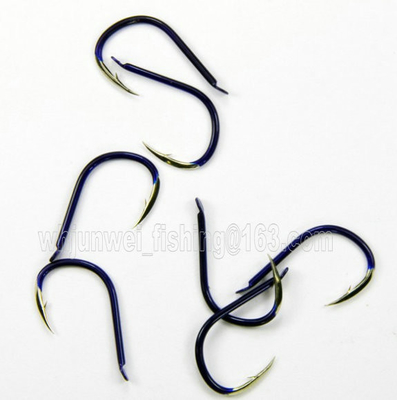 Gold , black,silver, blue,brown Muti-colors fishing hooks supplier