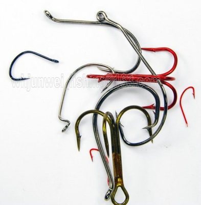 Gold , black,silver, blue,brown Muti-colors fishing hooks supplier
