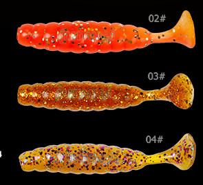 T-Tail 6cm 3.2g plastic soft Grubs fishing lure artificial bait supplier
