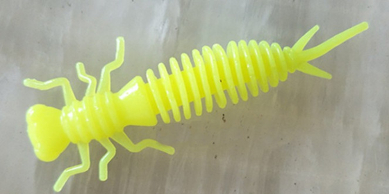 soft PVC 3' 3g 4' 4g shrimp smell green brown black yellow pink bass fishing lure fishing bait supplier