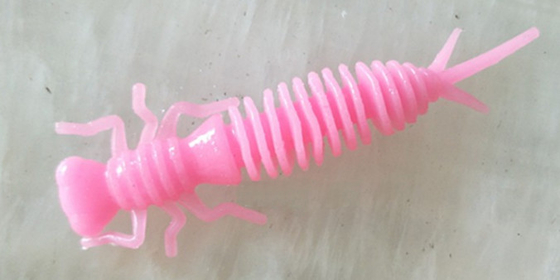 soft PVC 3' 3g 4' 4g shrimp smell green brown black yellow pink bass fishing lure fishing bait supplier