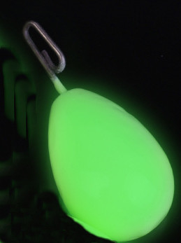 30~150g water drop shaped enviroment protection luminous lead weight with two kinds of nose supplier